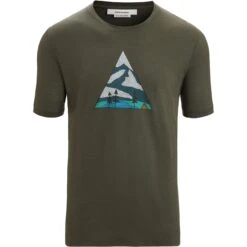 Icebreaker Tech Lite II Camping Grounds T-Shirt Herren - Loden -Deutschland Icebreaker Verkaufs-Shop icebreaker mens tech lite ii camping grounds short sleeve tee loden 1 1382803