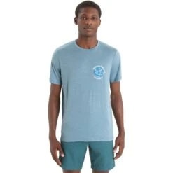 Icebreaker Tech Lite II Icebreaker Earth T-Shirt Herren - Astral Blue