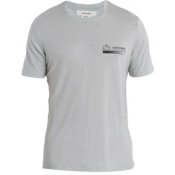 Icebreaker Tech Lite II Mountain Layers T-Shirt Herren - Ether -Deutschland Icebreaker Verkaufs-Shop icebreaker mens tech lite ii mountain layers short sleeve tee ether 1 1486617