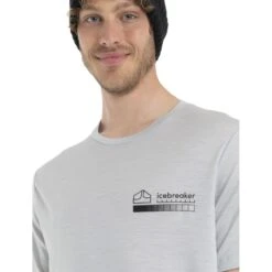 Icebreaker Tech Lite II Mountain Layers T-Shirt Herren - Ether -Deutschland Icebreaker Verkaufs-Shop icebreaker mens tech lite ii mountain layers short sleeve tee ether model 4 1499150