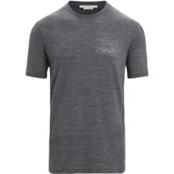 Icebreaker Tech Lite II Mountain Sunset T-Shirt Herren - Gritstone Hthr -Deutschland Icebreaker Verkaufs-Shop icebreaker mens tech lite ii mountain sunset short sleeve tee gritstone hthr 1 1382969