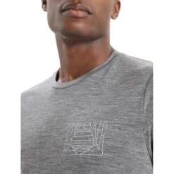 Icebreaker Tech Lite II Mountain Sunset T-Shirt Herren - Gritstone Hthr -Deutschland Icebreaker Verkaufs-Shop icebreaker mens tech lite ii mountain sunset short sleeve tee gritstone hthr 6 1382974
