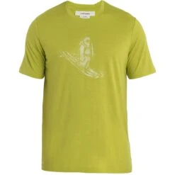 Icebreaker Tech Lite II Skiing Yeti T-Shirt Herren - Bio Lime -Deutschland Icebreaker Verkaufs-Shop icebreaker mens tech lite ii skiing yeti t shirt bio lime 1 1487242