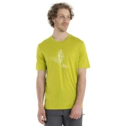 Icebreaker Tech Lite II Skiing Yeti T-Shirt Herren - Bio Lime