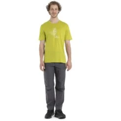 Icebreaker Tech Lite II Skiing Yeti T-Shirt Herren - Bio Lime -Deutschland Icebreaker Verkaufs-Shop icebreaker mens tech lite ii skiing yeti t shirt bio lime model 3 1499261