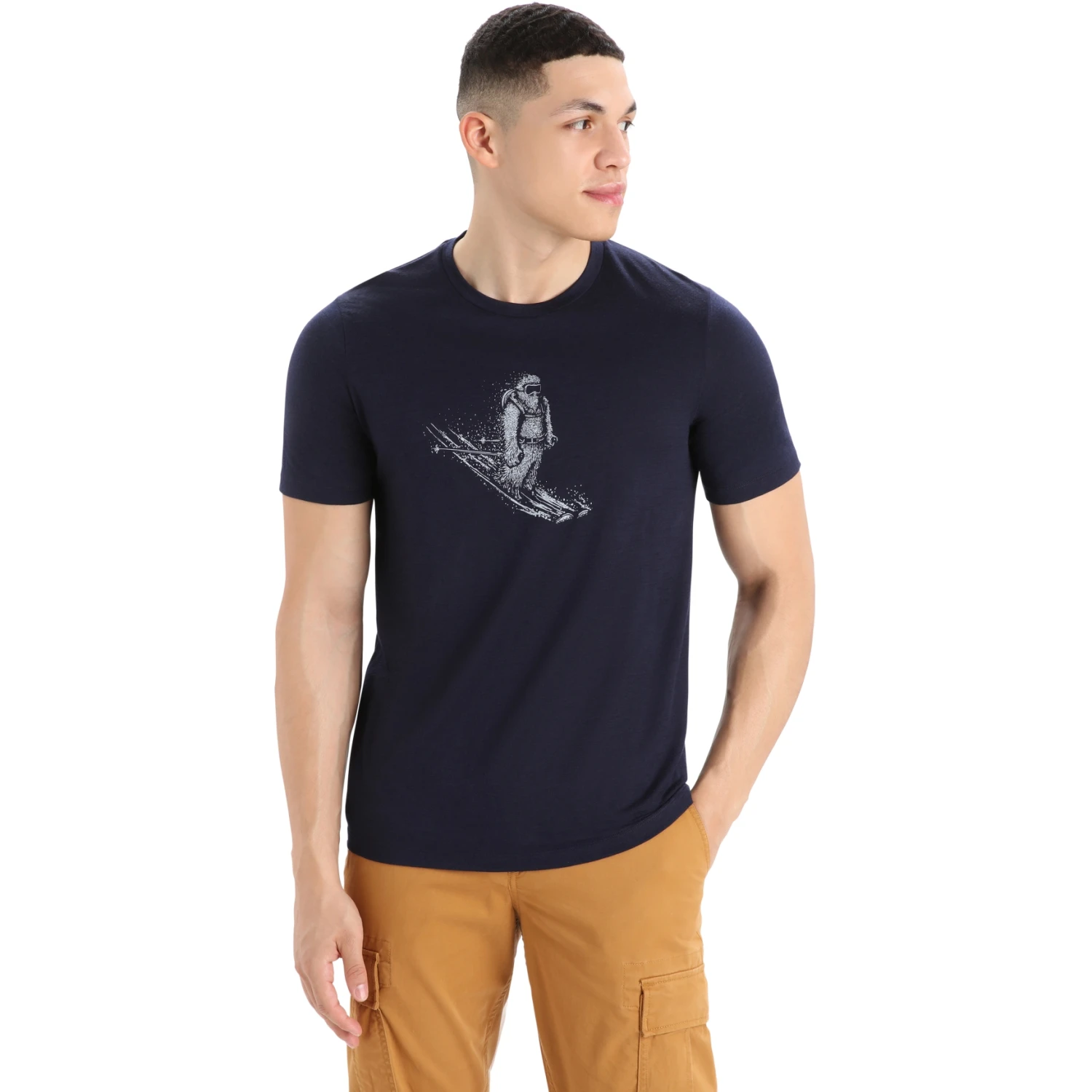 Icebreaker Tech Lite II Skiing Yeti T-Shirt Herren - Midnight Navy 1 Icebreaker Tech Lite II Skiing Yeti T-Shirt Herren - Midnight Navy