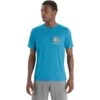 Icebreaker Tech Lite II Spring Glow T-Shirt Herren - Geo Blue