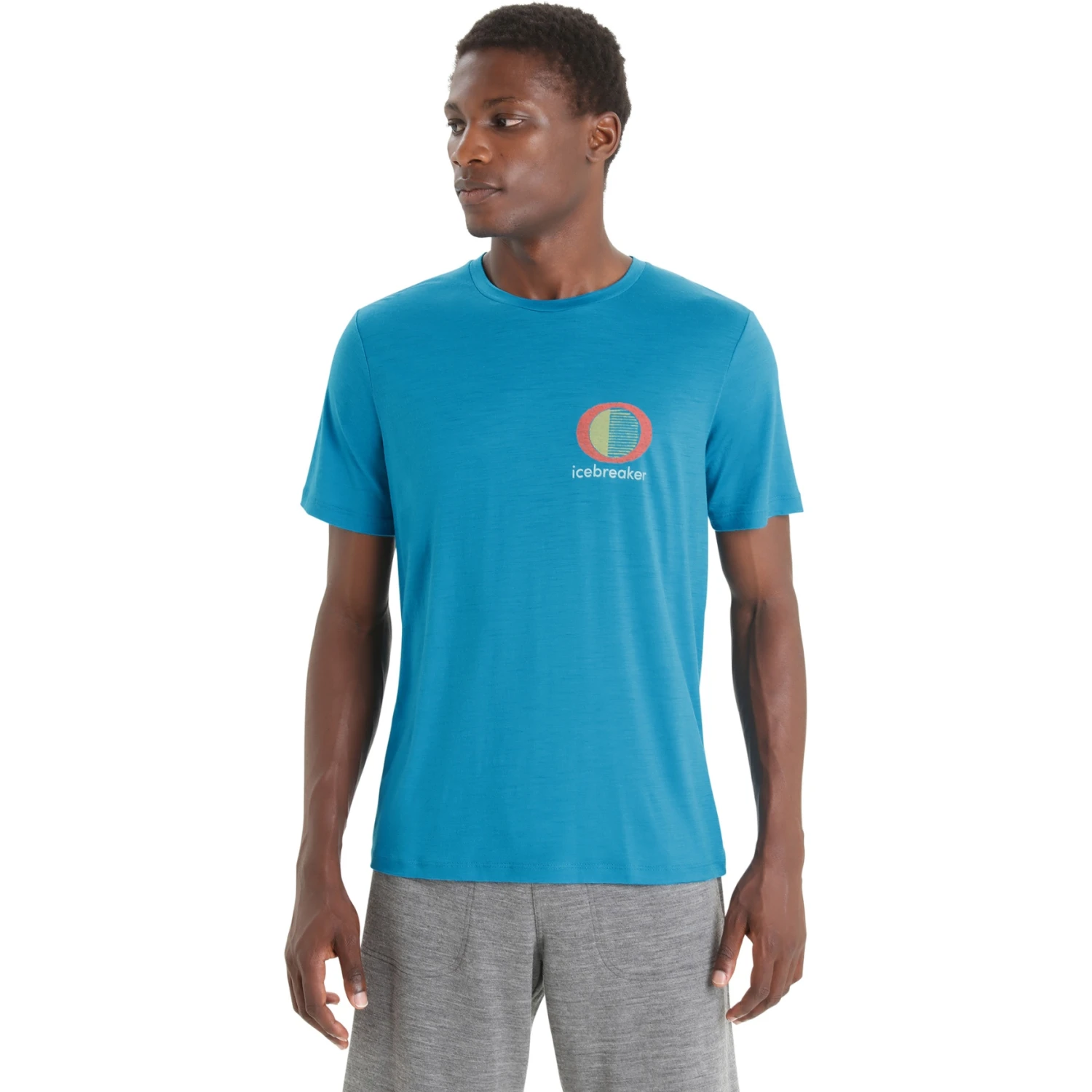 Icebreaker Tech Lite II Spring Glow T-Shirt Herren - Geo Blue 1 Icebreaker Tech Lite II Spring Glow T-Shirt Herren - Geo Blue