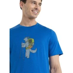 Icebreaker Tech Lite II Tech Head T-Shirt Herren - Lazurite -Deutschland Icebreaker Verkaufs-Shop icebreaker mens tech lite ii tech head short sleeve tee lazurite model 4 1499270