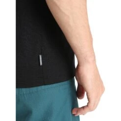 Icebreaker Tech Lite II Trail Hiker T-Shirt Herren - Schwarz -Deutschland Icebreaker Verkaufs-Shop icebreaker mens tech lite ii trail hiker short sleeve tee black 5 1458865