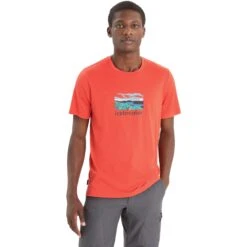 Icebreaker Tech Lite II Trailhead T-Shirt Herren - Vibrant Earth