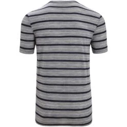 Icebreaker Wave T-Shirt Herren - Metro Hthr/Midnight Navy/Stripe -Deutschland Icebreaker Verkaufs-Shop icebreaker mens wave short sleeve tee metro hthr midnight navy stripe 2 1383386