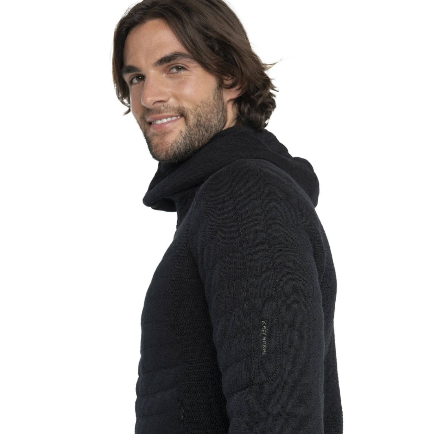 Icebreaker ZoneKnit™ Explore Kapuzenjacke Herren - Schwarz 6 Icebreaker ZoneKnit™ Explore Kapuzenjacke Herren - Schwarz – Bild 6