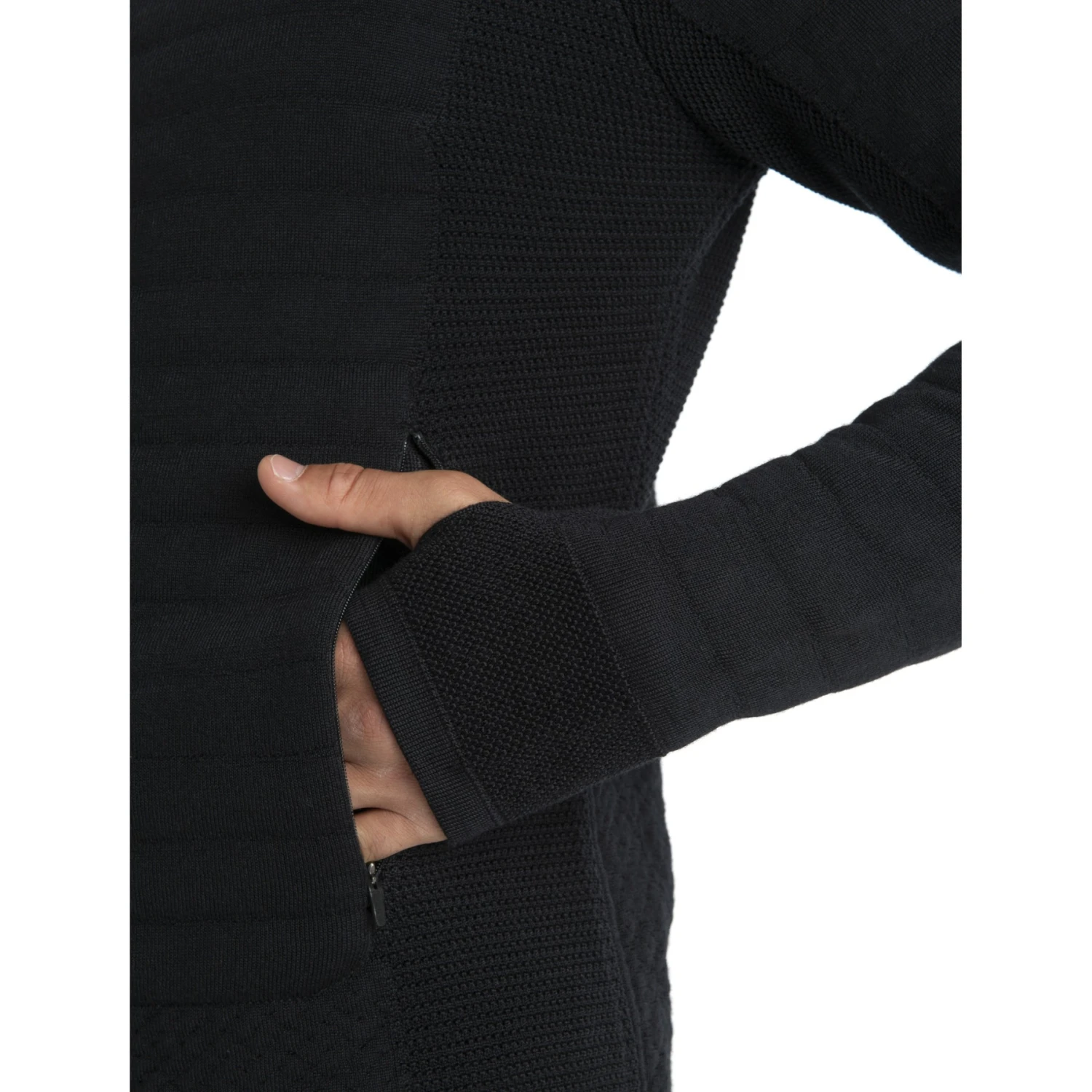 Icebreaker ZoneKnit™ Explore Kapuzenjacke Herren - Schwarz 7 Icebreaker ZoneKnit™ Explore Kapuzenjacke Herren - Schwarz – Bild 7