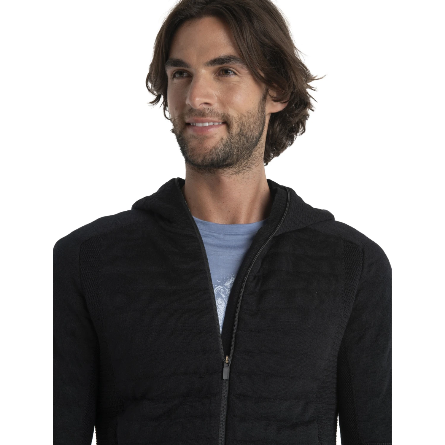 Icebreaker ZoneKnit™ Explore Kapuzenjacke Herren - Schwarz 8 Icebreaker ZoneKnit™ Explore Kapuzenjacke Herren - Schwarz – Bild 8