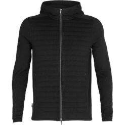 Icebreaker ZoneKnit™ Insulated Kapuzenjacke Herren - Schwarz -Deutschland Icebreaker Verkaufs-Shop icebreaker mens zoneknit insulated zip hoodie black 1 1040628