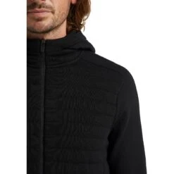 Icebreaker ZoneKnit™ Insulated Kapuzenjacke Herren - Schwarz -Deutschland Icebreaker Verkaufs-Shop icebreaker mens zoneknit insulated zip hoodie black 5 1040632