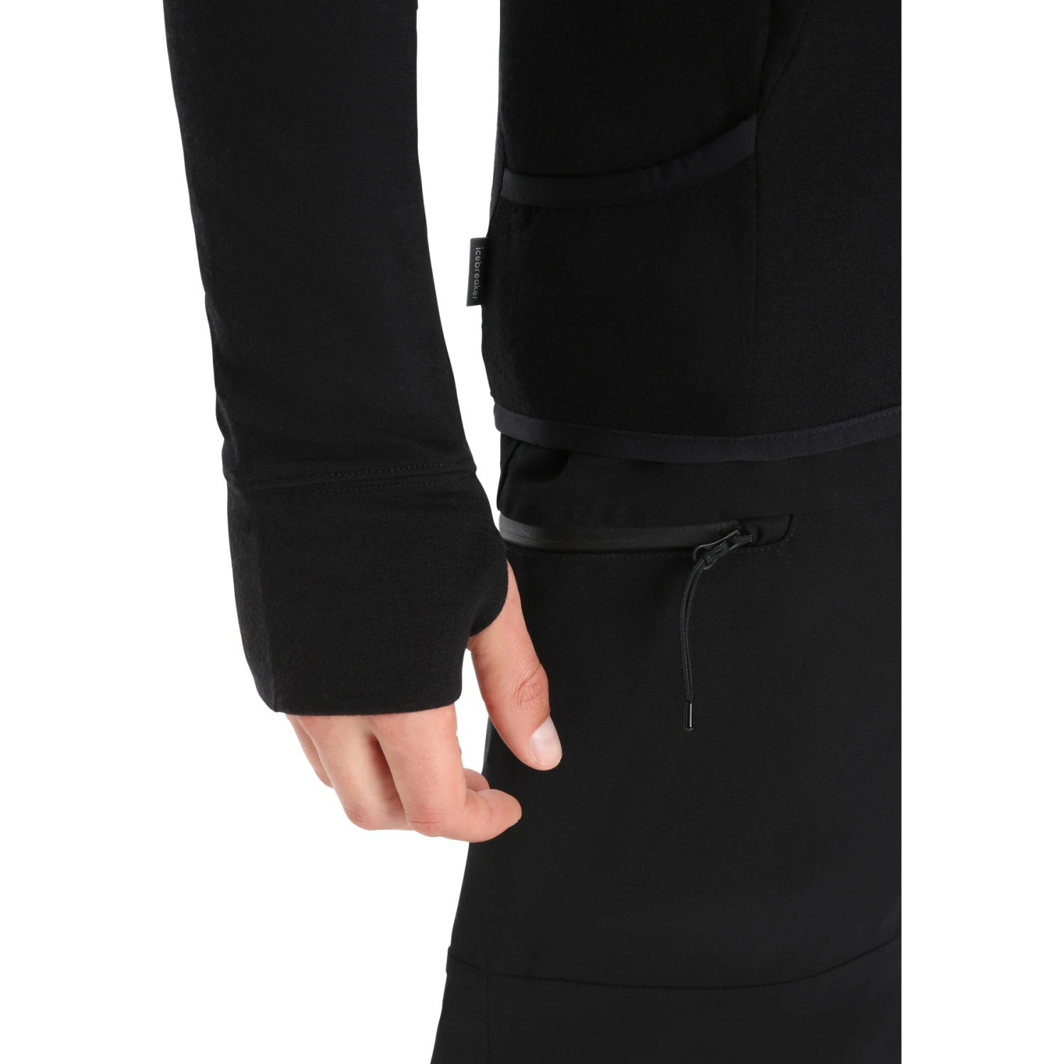 Icebreaker ZoneKnit™ Kapuzenjacke Herren - Schwarz 8 Icebreaker ZoneKnit™ Kapuzenjacke Herren - Schwarz – Bild 8