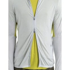 Icebreaker ZoneKnit™ Jacke Herren - Ether/Bio Lime -Deutschland Icebreaker Verkaufs-Shop icebreaker mens zoneknit long sleeve zip jacket ether bio lime model 6 1499308