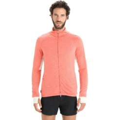 Icebreaker ZoneKnit™ Jacke Herren - Vibrant Earth/Chalk
