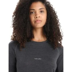 Icebreaker 125 ZoneKnit™ Crewe T-Shirt Damen - Jet Hthr/Black/Metro Hthr -Deutschland Icebreaker Verkaufs-Shop icebreaker womens 125 zoneknit short sleeve crewe jet hthr black metro hthr 6 1385400