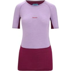 Icebreaker 125 ZoneKnit™ Crewe T-Shirt Damen - Purple Gaze/Go Berry -Deutschland Icebreaker Verkaufs-Shop icebreaker womens 125 zoneknit short sleeve crewe purple gaze go berry 1 1385402