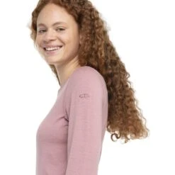 Icebreaker 200 Oasis Crewe Langarmshirt Damen - Crystal -Deutschland Icebreaker Verkaufs-Shop icebreaker womens 200 oasis crewe long sleeve shirt crystal model 4 1499354