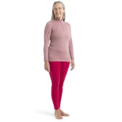 Icebreaker 200 Oasis Half Zip Langarmshirt Damen - Crystal -Deutschland Icebreaker Verkaufs-Shop icebreaker womens 200 oasis half zip long sleeve shirt crystal model 3 1499420