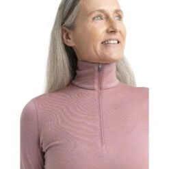 Icebreaker 200 Oasis Half Zip Langarmshirt Damen - Crystal -Deutschland Icebreaker Verkaufs-Shop icebreaker womens 200 oasis half zip long sleeve shirt crystal model 4 1499421