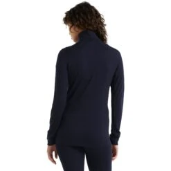 Icebreaker 260 Tech Half Zip Langarmshirt Damen - Midnight Navy -Deutschland Icebreaker Verkaufs-Shop icebreaker womens 260 tech half zip long sleeve shirt midnight navy 4 1039864