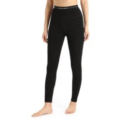 Icebreaker 260 Tech High Rise Leggings Damen - Schwarz