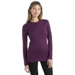 Icebreaker 260 Tech Crewe Langarmshirt Damen - Nightshade