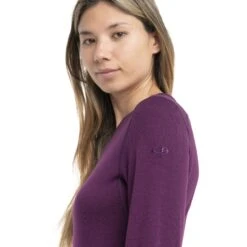 Icebreaker 260 Tech Crewe Langarmshirt Damen - Nightshade -Deutschland Icebreaker Verkaufs-Shop icebreaker womens 260 tech long sleeve crewe nightshade model 4 1499497