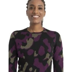 Icebreaker 260 Vertex Crewe Natural Shades Langarmshirt Damen - Schwarz/Loden/Nightshade/Jet HTHR -Deutschland Icebreaker Verkaufs-Shop icebreaker womens 260 vertex crewe natural shades long sleeve black loden nightshade jet hthr 4 1536342