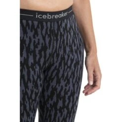 Icebreaker 260 Vertex Glacial Flow Leggings Damen - Graphite/Schwarz/Jet HTHR -Deutschland Icebreaker Verkaufs-Shop icebreaker womens 260 vertex glacial flow leggings graphite black jet hthr model 4 1499556