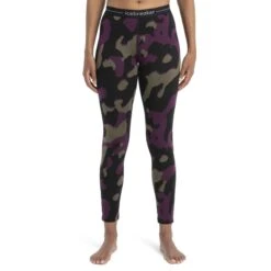 Icebreaker 260 Vertex Natural Shades Leggings Damen - Schwarz/Loden/Nightshade/Jet HTHR