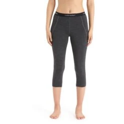 Icebreaker 260 Zone Legless 3/4 Leggings Damen - Jet HTHR/Black