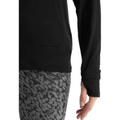 Icebreaker Cool-Lite™ Langarm-Hoodie Damen - Schwarz -Deutschland Icebreaker Verkaufs-Shop icebreaker womens cool lite long sleeve hoodie black 6 1269760