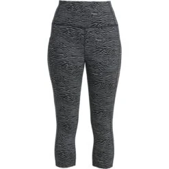 Icebreaker Fastray Topo Lines High Rise 3/4 Leggings Damen - Schwarz/Snow/AOP -Deutschland Icebreaker Verkaufs-Shop icebreaker womens fastray topo lines high rise 3 4 tights black snow aop 1 1488213
