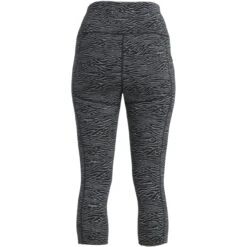 Icebreaker Fastray Topo Lines High Rise 3/4 Leggings Damen - Schwarz/Snow/AOP -Deutschland Icebreaker Verkaufs-Shop icebreaker womens fastray topo lines high rise 3 4 tights black snow aop 2 1488214