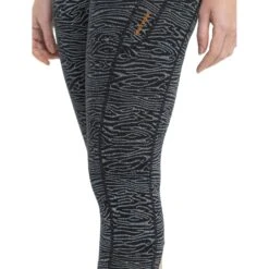 Icebreaker Fastray Topo Lines High Rise 3/4 Leggings Damen - Schwarz/Snow/AOP -Deutschland Icebreaker Verkaufs-Shop icebreaker womens fastray topo lines high rise 3 4 tights black snow aop model 5 1498701
