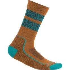 Icebreaker Hike+ Light Crew Natural Summit Socken Damen - Earth/Flux Green/Black