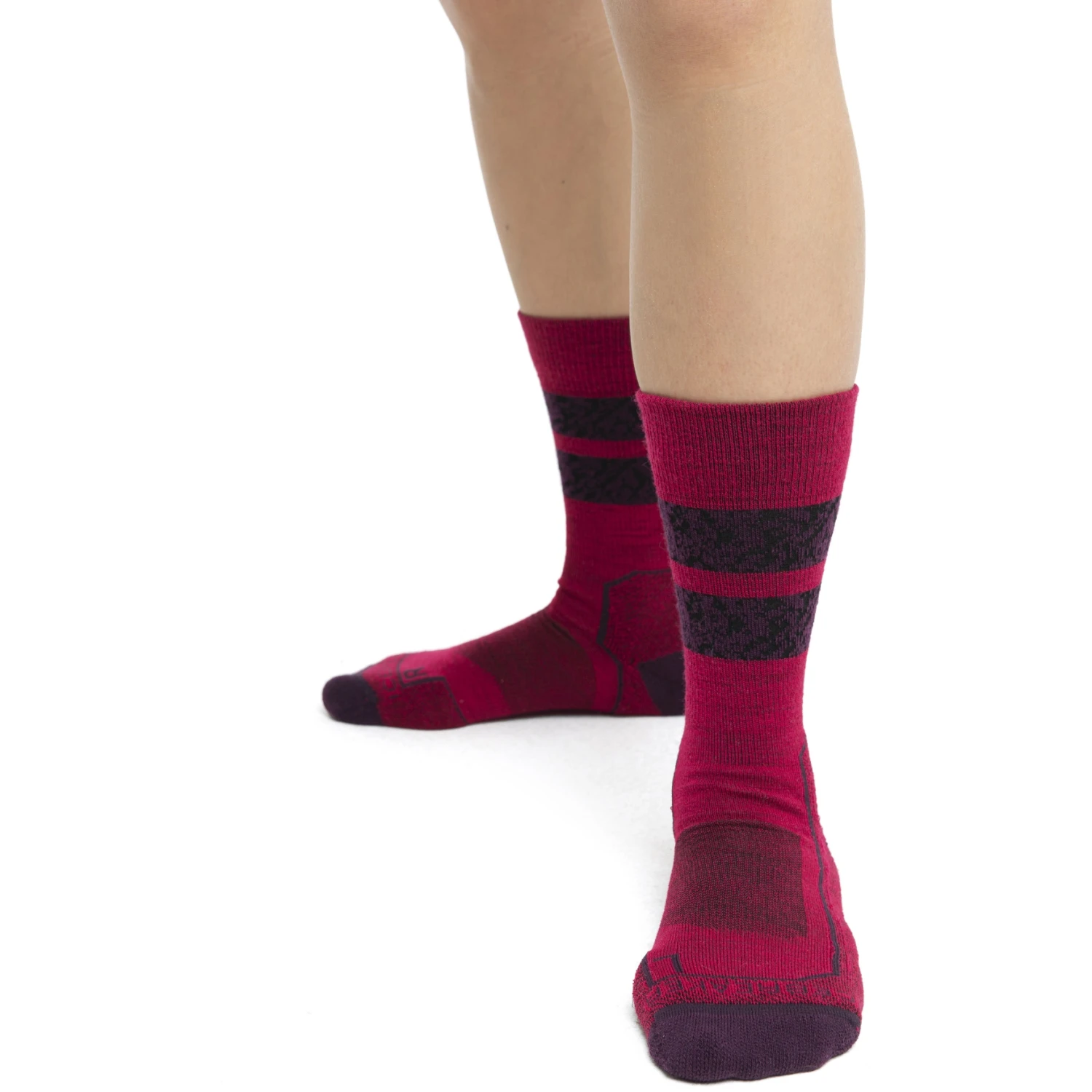 Icebreaker Hike+ Light Crew Natural Summit Socken Damen - Electron Pink/Nightshade/Black 4 Icebreaker Hike+ Light Crew Natural Summit Socken Damen - Electron Pink/Nightshade/Black – Bild 4