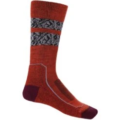 Icebreaker Hike+ Light Crew Natural Summit Socken Damen - Vibrant Earth/Go Berry