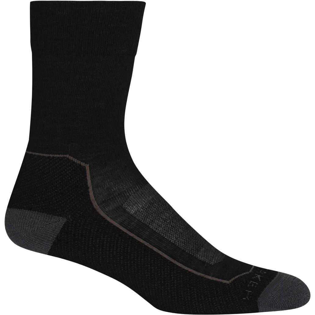 Icebreaker Hike+ Light Crew Socken Damen - Schwarz/Monsoon/Mink 1 Icebreaker Hike+ Light Crew Socken Damen - Schwarz/Monsoon/Mink