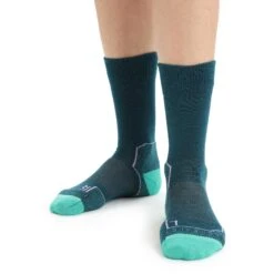 Icebreaker Hike+ Light Crew Socken Damen - Green Glory/Fresh -Deutschland Icebreaker Verkaufs-Shop icebreaker womens hike plus light crew socks green glory fresh 4 1381326