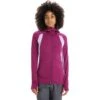 Icebreaker Quantum ZoneKnit™ Kapuzenjacke Damen - Go Berry/Purple Gaze
