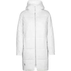 Icebreaker MerinoLoft™ Collingwood Mantel Mit Kapuze Damen - Snow -Deutschland Icebreaker Verkaufs-Shop icebreaker womens merinoloft collingwood ii 3q hooded jacket snow 1 1270192