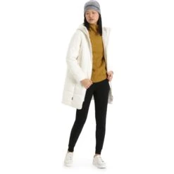 Icebreaker MerinoLoft™ Collingwood Mantel Mit Kapuze Damen - Snow -Deutschland Icebreaker Verkaufs-Shop icebreaker womens merinoloft collingwood ii 3q hooded jacket snow 8 1270199