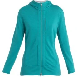Icebreaker Quantum III Midlayer Jacke Mit Kapuze Damen - Flux Green/Ether -Deutschland Icebreaker Verkaufs-Shop icebreaker womens quantum iii long sleeve zip hood midlayer flux green ether 1 1489005